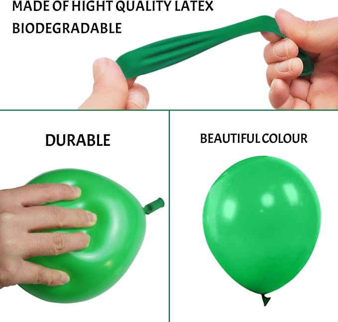 Green Balloons 110Pcs, 5 Inch Small Green Latex Party Balloons, Mini Thick - Image 3