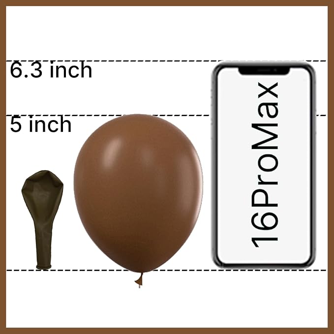 PartyWoo Brown Balloons 100pcs Boho Neutral Coffee Color 5 Inch | Balloons - Image 2