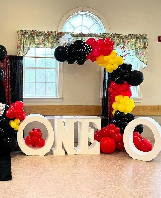 166Pcs Red Yellow Black Balloon Garland Arch Kit - Image 3