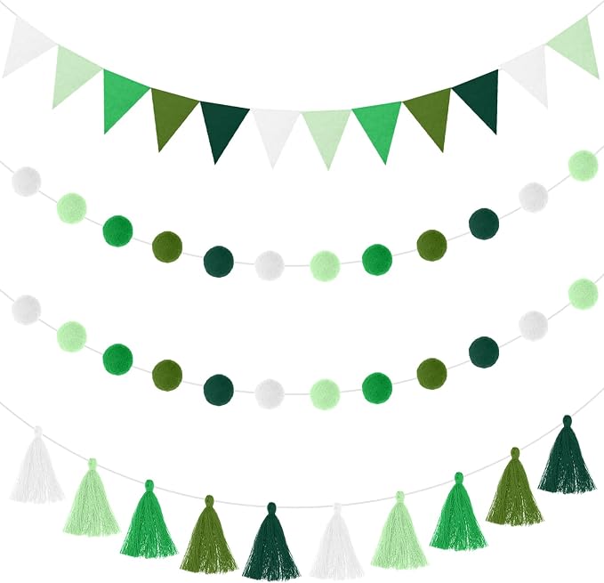 Irenare 9.8 ft Pom Pom Garland for Classroom Felt Rainbow Garland Back to by Irenare