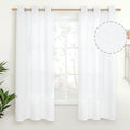 YoungsTex 63 Inch Length White Semi Sheer Curtains by YoungsTex