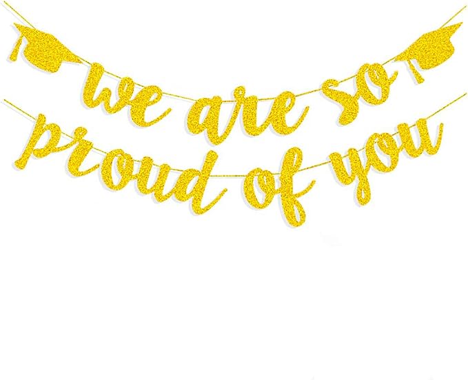 2026 Graduation Banners Party Decorations Gold Glitter Graduations Banners | by TrlaFy