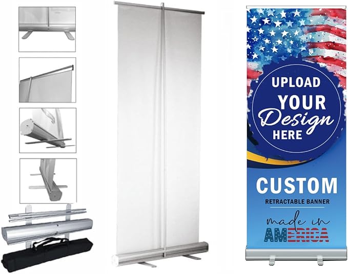 AOK Aluminum Retractable Banner 31x78 inch, Full Color, Conference Display - Image 9