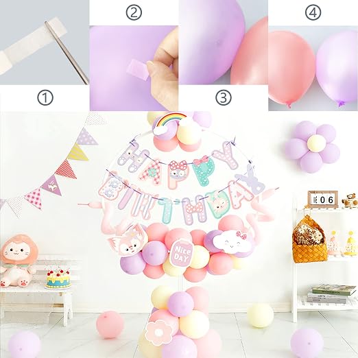 HANWER 200 PCS Glue Points for Balloons, Removable Sticky Point Tape, Adhesive - Image 3