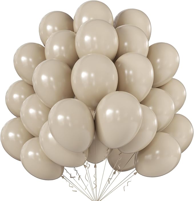 10 Inch Retro White Sand Balloons by KALOR