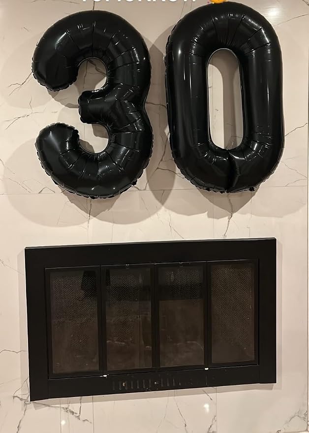 40 inch Number Balloon 0-9 Black Large Number 30 Balloons, Digital Balloons - Image 4