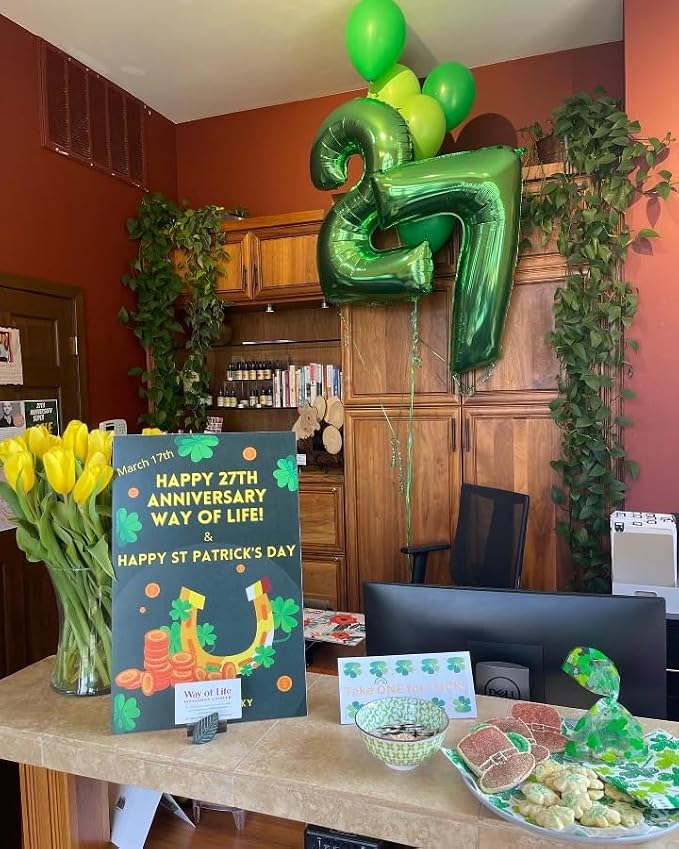 Green Number 7 Balloon 40 Inch, 7th Birthday Party Decorations Men Women | Foil - Image 4