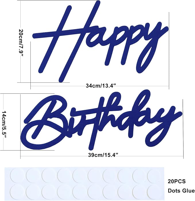 Blue Happy Birthday Sign for Backdrop - Image 5