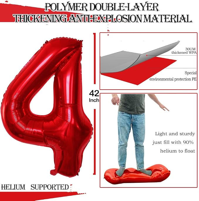 Number 14 Balloons for 14th Birthday Sweet 14 Party Decorations, 42 Inch Jumbo - Image 2