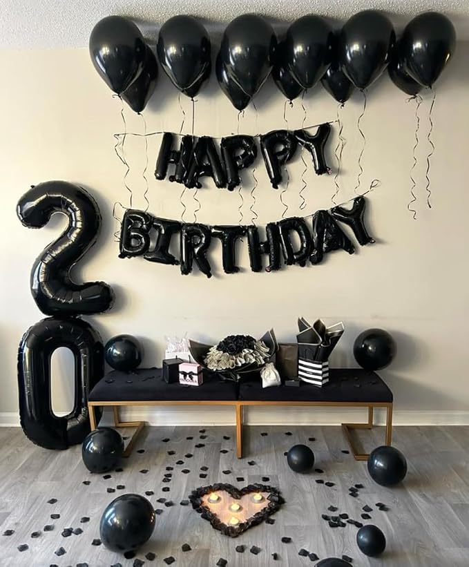 Black Number 5 Balloon 40 inch, Balloon numbers party supplies, deco photo shoot - Image 6