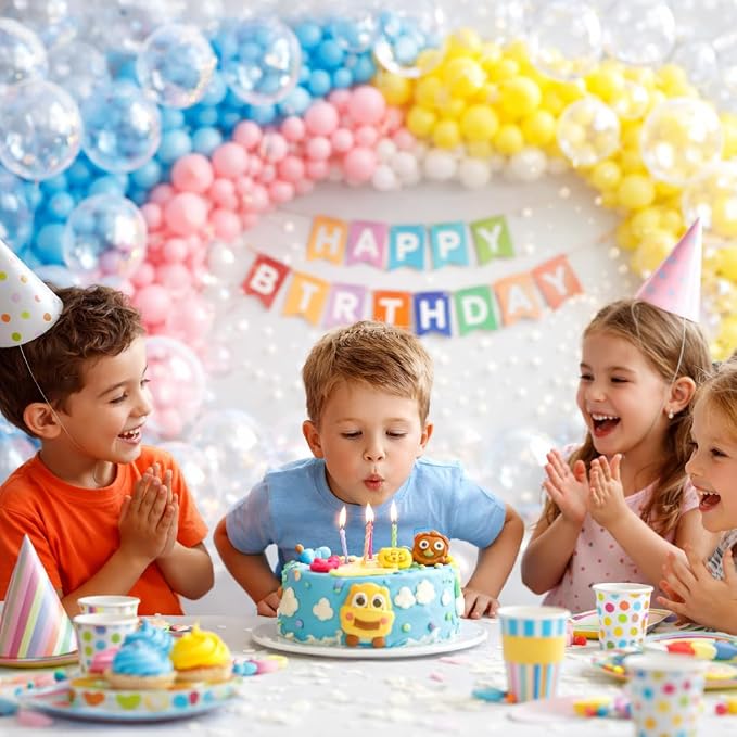 Clear Balloons 100 Pack, 12 Inch Round Latex Balloons, Helium Transparent - Image 2