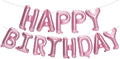 PIGETALE Pink Happy Birthday Banner, 16 Inch 3D Aluminum Foil Inflatable by welcomePIGETALE