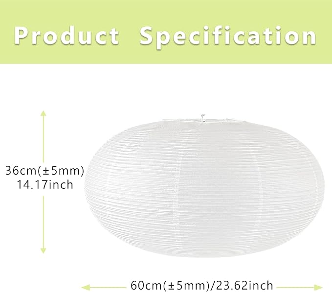 23.6'' Oval Boho Paper Lanterns - Image 5