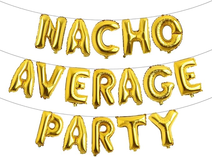 Nacho Average Party Decoration Nacho Average Party Balloons Banner Fiesta Taco by RUIANSI