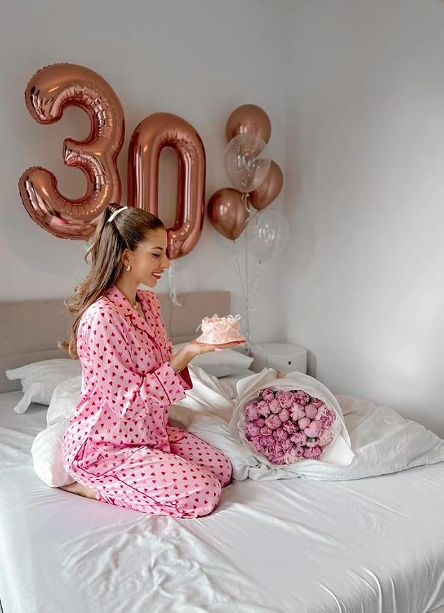 Number Balloon Rose Gold Number 20 - Image 4
