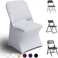 Trlyc Spandex Folding Chair Covers 100 Pcs White by TRLYC