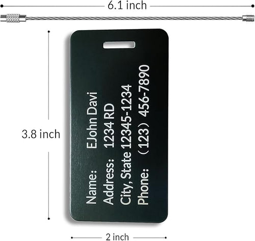 (5Pack) Custom Personalized Luggage Tags-Customized Unique tag for Suitcase Backpack Travel,Bags (Wine red (3.8×2))