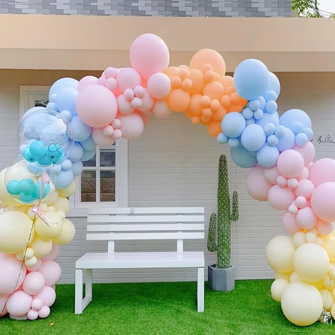 MEBAY Pastel Rainbow Balloon Arch Garland Kit - Image 7