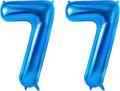 Number 77 Balloons for 77th Birthday Party Decorations, 0-100 Large No.77 by Joycard