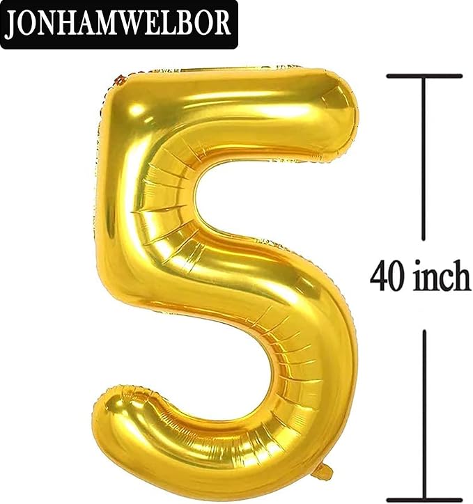 Jonhamwelbor 25 Gold Balloons 40 Inch Number 25 or 52 Big Giant Jumbo Huge Foil - Image 3