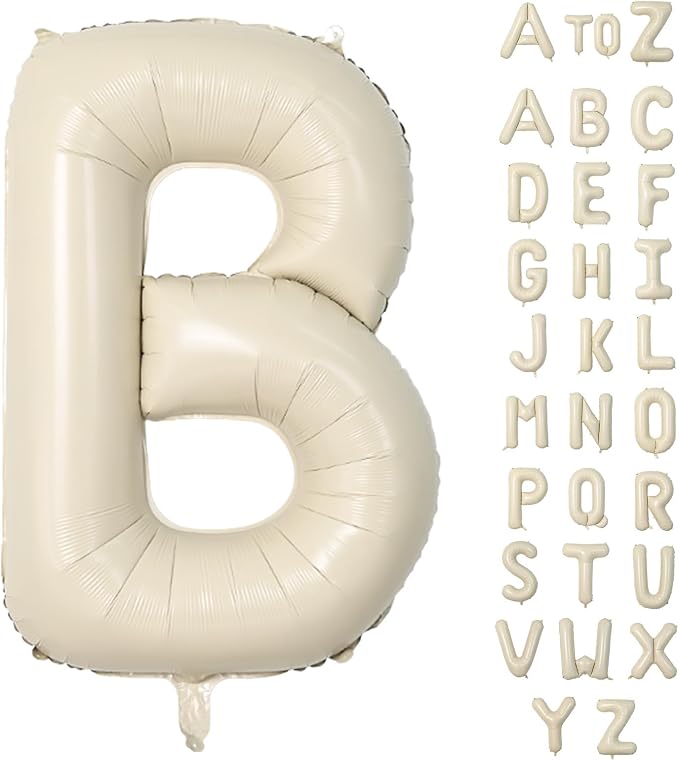 Biapian 40 Inch Giant Cream Foil Balloon by BIAPIAN