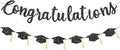 Pre Strung Congratulations Decorations Banner Graduation Class of 2026 Black by FHGG