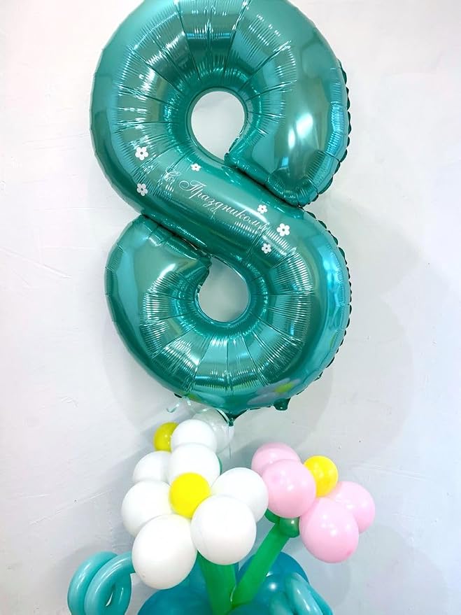 Happy Birthday Balloon 40 Inch Blue-Green 3 Balloon - Image 4