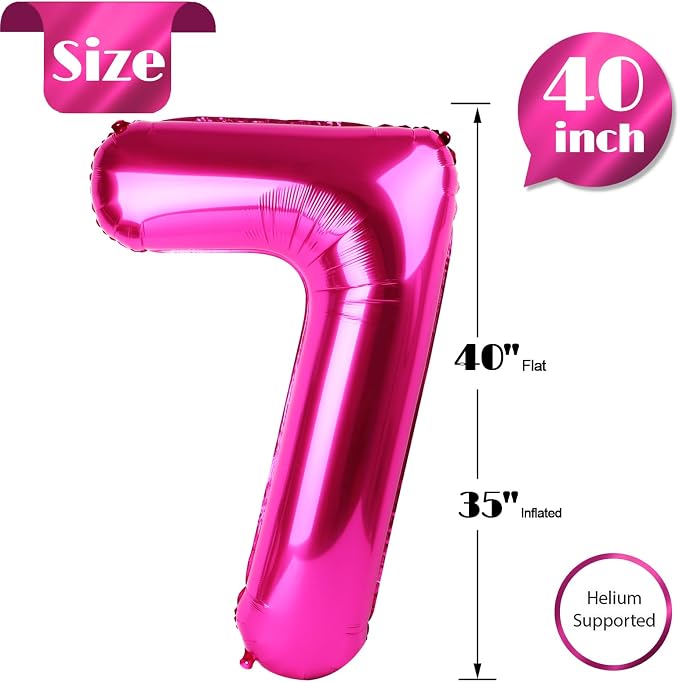 Hot Pink 7 Balloon - Image 5
