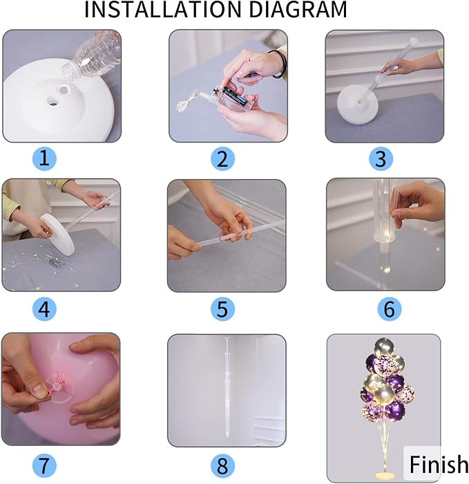 Cicicooie 2 Set Floor Balloon Stand Kit - Image 5