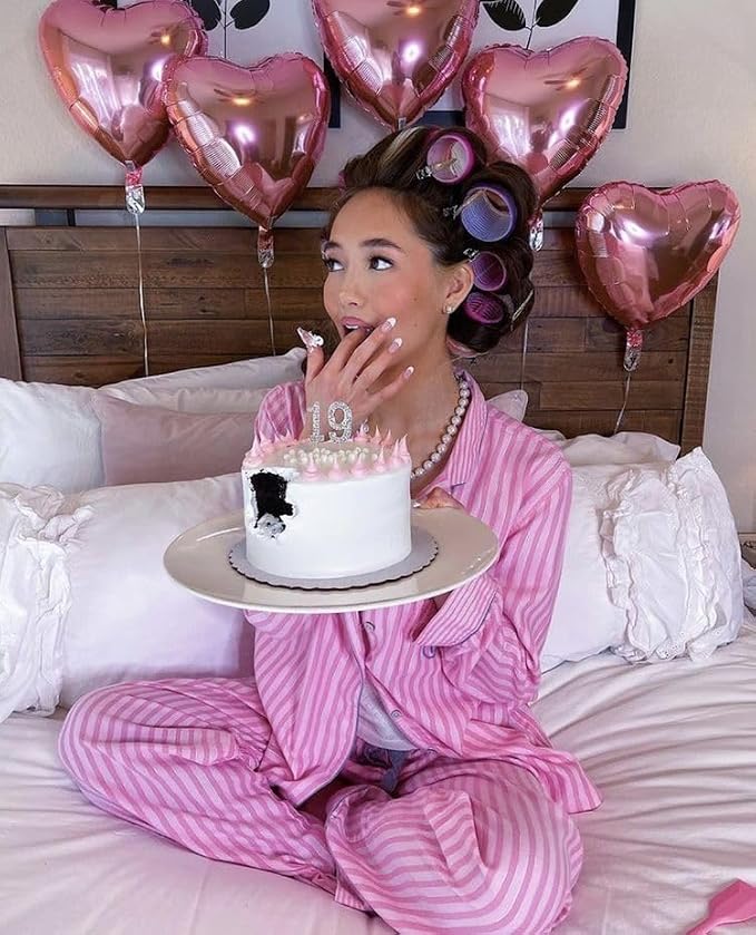 30 Pcs 18 Inch Pink Heart Foil Mylar Helium Balloons - Image 5