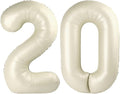 Number 20 Balloons for 20th Birthday Decorations Women Men Party, Cream | 40In by Mluchee