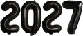 Black 2027 Foil Number Balloons by GOER