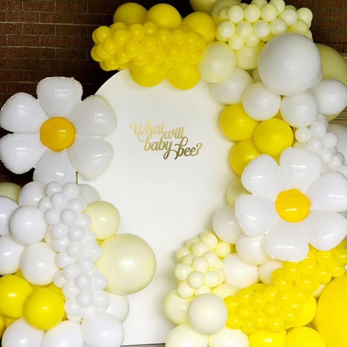 Awenztech 122pcs Yellow Balloon Arch Kit, 18 12 10 5 inch Yellow Latex Balloons - Image 4