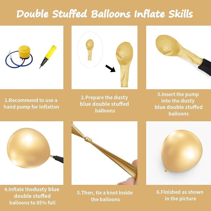 Chrome Metallic Gold Balloon Garland Arch Kit | Different Sizes Gold Balloons - Image 2
