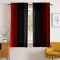 Abstract Ombre Curtains 63 inches Length by XFLINGBAO