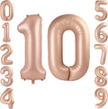 40 Inch Caramel Foil Number 10 Balloon by TNCDJKPA