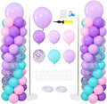 Pink and Purple Balloon Column Stand Kit Set of 2 by ZyloonDecoration