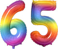 Number 65 Balloons for 65th Birthday Party Decorations, 0-100 Large No.65 by Joycard
