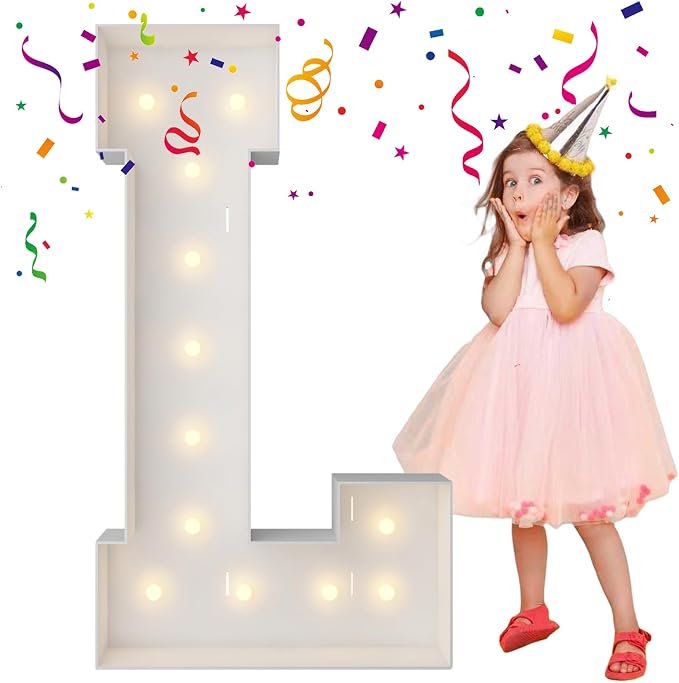 4FT Marquee Light Up Letters, Large Marquee Letters, Mosaic Balloon Frame by MerryMosaics