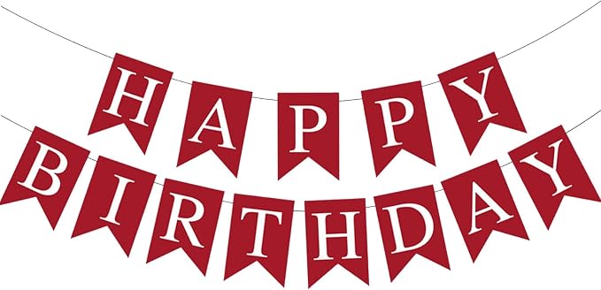 Happy Birthday Banner Birthday Party Supplies by GLASNES