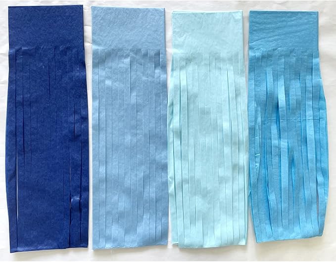20pcs Tissue Paper Tassels Blue Tassel Garlands Party Tassels Banner | able - Image 4