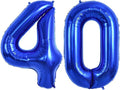 TONIFUL 40 Inch Navy Blue Number 40 Balloons Large Foil 40th Birthday Decor | by TONIFUL