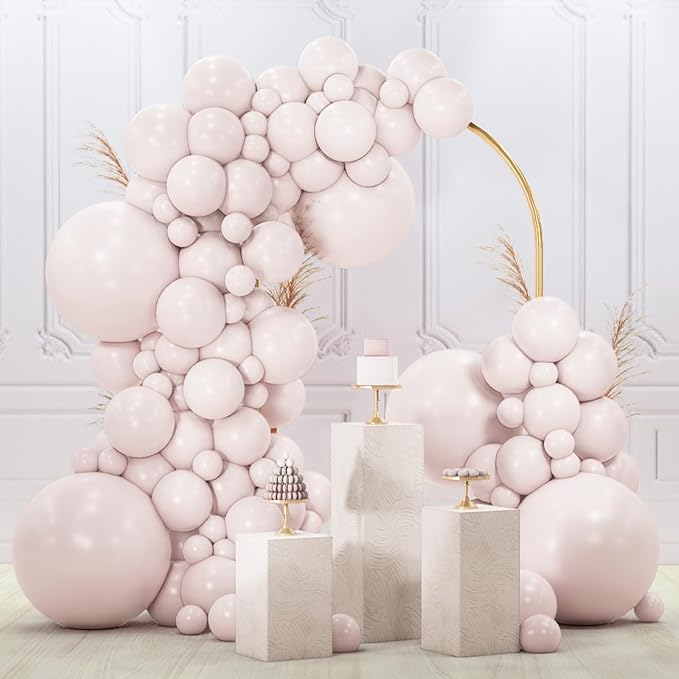 PartyWoo Beige Balloons 120pcs Different Sizes of 18 12 10 5 Inch Boho Cream by PartyWoo
