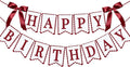 Bow Happy Birthday Banner for Bow Birthday Decorations Pink Bows Garland for by JOTTING