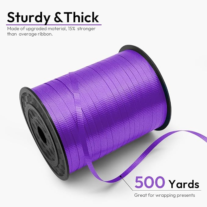 500 Yards Curling Ribbon for Gift Wrapping, 3/16" Balloon String for Christmas - Image 2