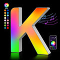 OJQ Light Up Letters LED Letter - Marquee Letters Room Decor Alphabet Letter Music Sync Color Change Colorful - Christmas Birthday Gifts for Girl - Teen Girls Gifts Party Home Wall Decor