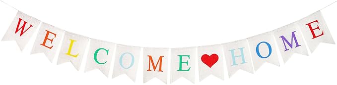 Burlap Welcome Home Decoration by CROWNOS