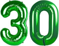 30 Balloon - Green Birthday Number Balloons, 40 Inch Decorations Men Women | by ALPHADELTAPI