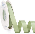 Ribbli Dusty Sage Satin Ribbon Double Faced Satin 1/2 Inch x Continuous 25 by Ribbli