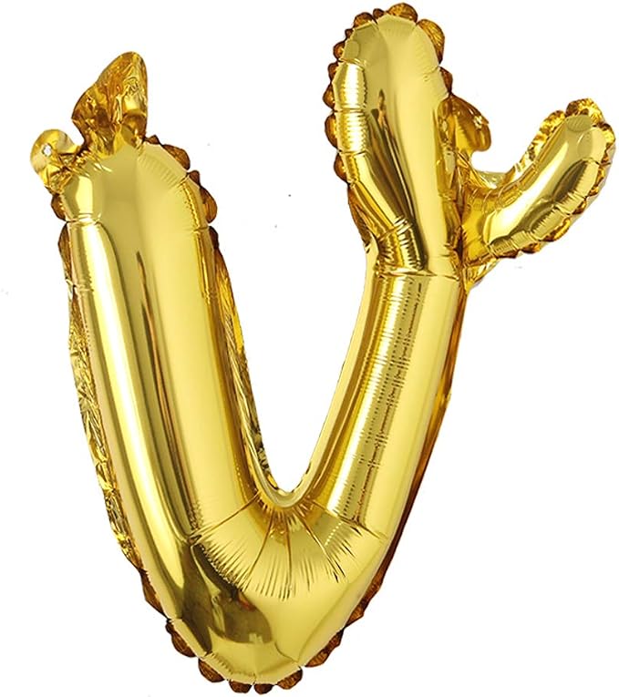 18 inch Gold DIY a-z Handwriting lowercase letters name Foil balloon Letter by REIANS